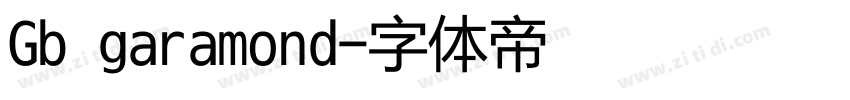 Gb garamond字体转换